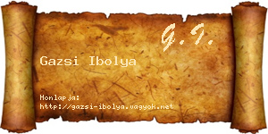 Gazsi Ibolya névjegykártya