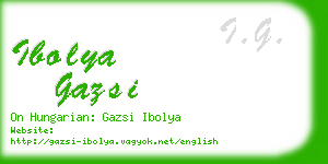 ibolya gazsi business card